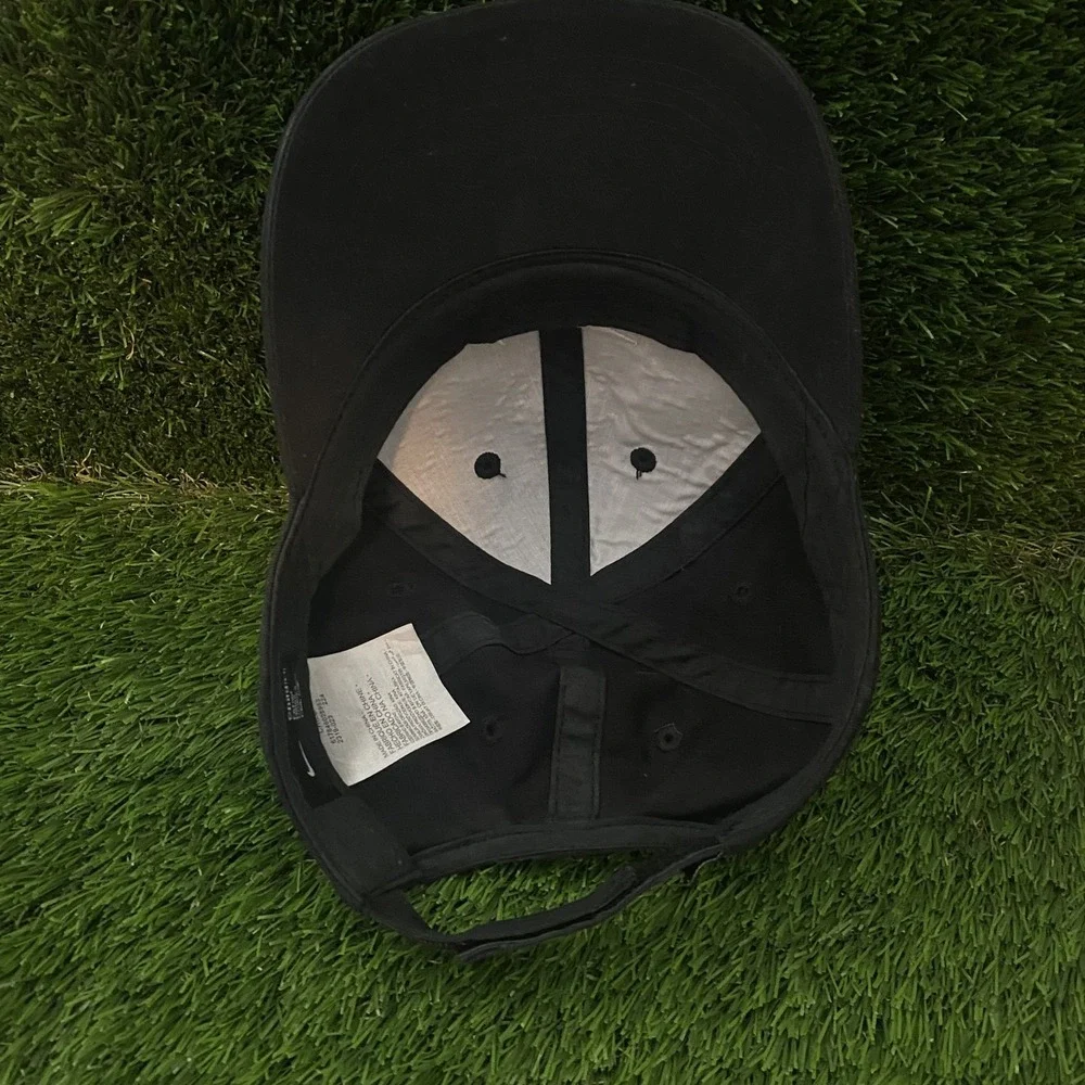 Nike Club Cap Kids Youth Swoosh Adjustable Hat Black White Size 4-7
